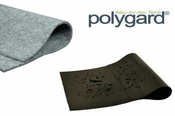 Polygard® PE-LD Teichfolie schwarz 2,00mm inkl. Vlies 500g/m²