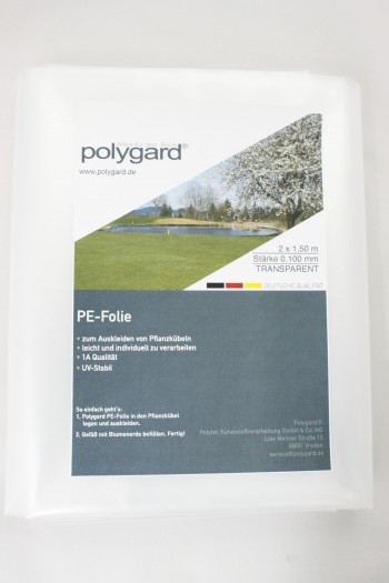 PE-Folie, transparent, 2 x 1,50 m; 0,100 mm