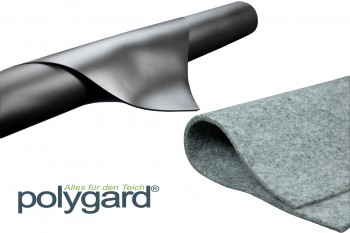 Polygard® PVC Teichfolie 0,5mm schwarz inkl. Vlies 300g/m²