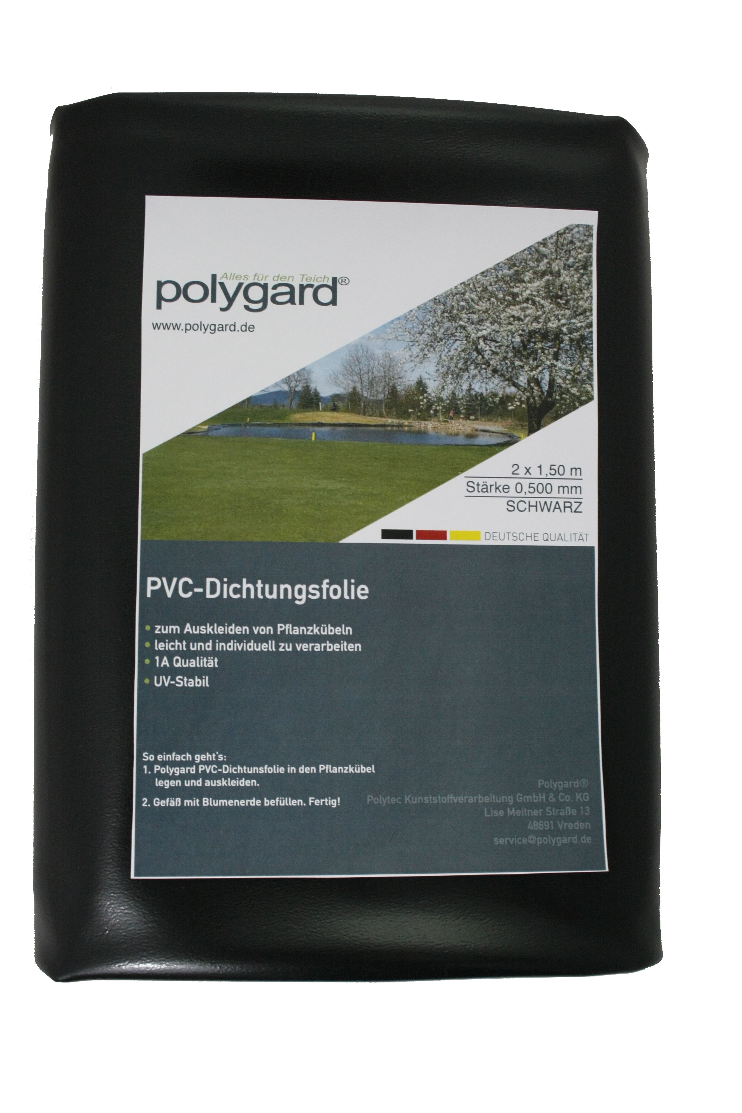 PVC-Dichtungsfolie, 2 x 1,50 m; 0,5 mm